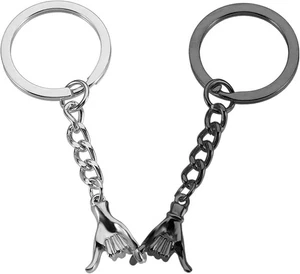 Matching Keychains, Pinky Promise Keychains for Couples, Anniversary...  - Picture 1 of 9