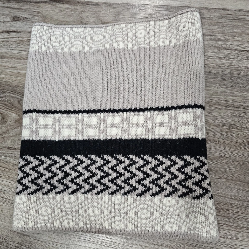 Jonathan Adler Bufanda Cuello Infinito Gris Negro Marfil Lana Foto 1 de 3