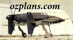 WWII Japanese Fighter Shinden 62" WS RC MODEL AIRPLANE PLANS TEMPLATES PRINTED - Picture 1 of 3