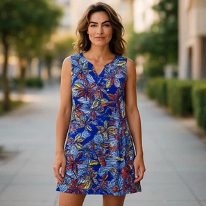 Ronni Nicole Bright Multicolor Tropic Shift Dress Cruise Summer Vacation Size 6 - Picture 1 of 9