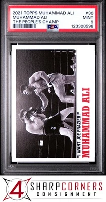 2021 TOPPS MUHAMMAD ALI THE PEOPLE'S CHAMP #30 MUHAMMAD ALI HOF POP 1 PSA 9 - Image 1 of 3