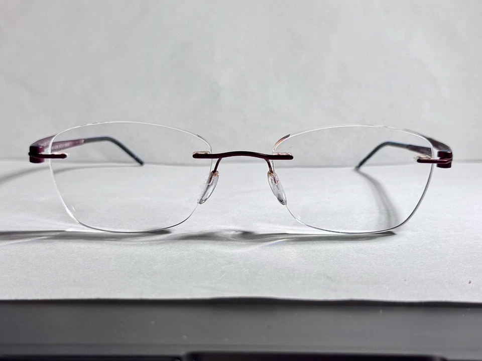 SILHOUETTE 4419 40 6062 54-19-150 5369 Burgundy Cat Eye Eyeglasses FRAMES ONLY - Image 1 of 4