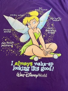 Vintage Walt Disney World lila TinkerBell Grafik T-Shirt Größe XXL / 3X Schlaf - Bild 1 von 6