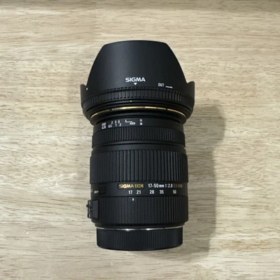 New SIGMA 17-50mm F/2.8 EXDCOS HSM (for Canon mount) & Sigma LH 780-04 lens hood - Image 1 of 4