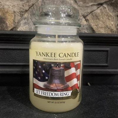 Yankee Candle Let Freedom Ring Large 22 Oz Jar Retired Collector's Edition New - Image 1 of 4