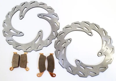 2003 - 2005 Kawasaki KX125 KX250 dianteiro e traseiro RipTide rotores de freio e pastilhas de freio - Imagem 1 de 4