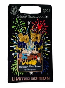Walt Disney World 2021 Mickey Minnie Mouse Happy New Year Limited Edition Pin - Picture 1 of 2