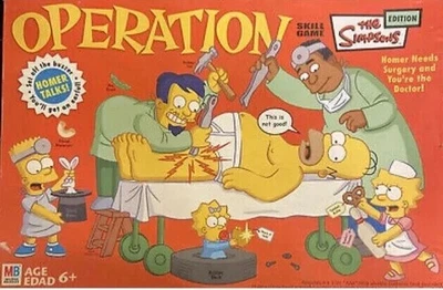 UPICK Operation Simpsons Game Replacement Part White Plastic Scrapbook Card MB - Image 1 of 4