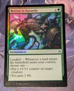MTG *FOIL * Battle for Zendikar Uncommon RETREAT TO KAZANDU NM - Imagen 1 de 1