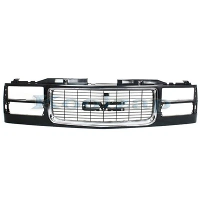For 94-00 C/K Series Pickup Truck 94-99 Yukon Front Grille Assembly Black Chrome Foto 1 de 4