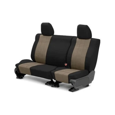 Fundas de asiento personalizadas negras y beige para Ford Expedition 07-16 DuraPlus tercera fila Foto 1 de 4
