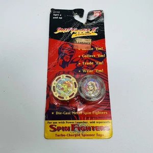 Vintage Street Fighter II Spin Fighters - 1993 Sagat Blanka - Sealed Rare OG - Bild 1 von 2