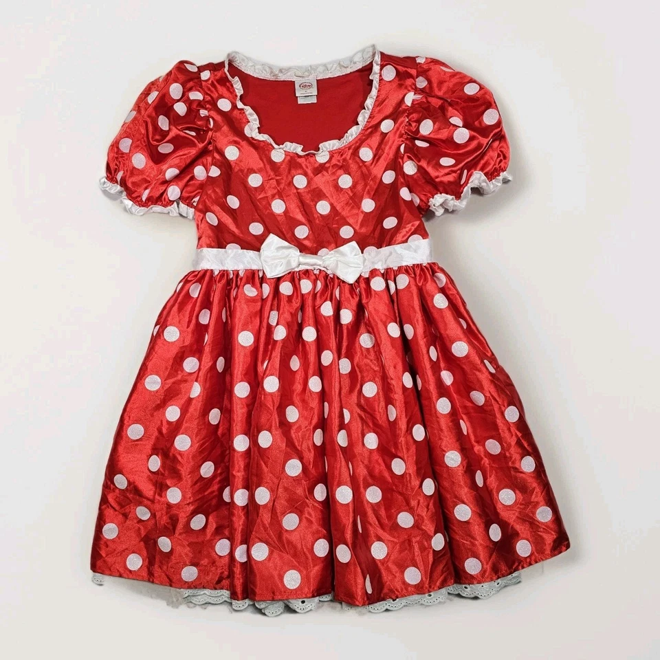 Disney Store Minnie Mouse Dress Girls Size XL Red Polka Dot Lined Puffy Costume - Image 1 of 4