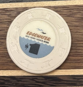 EDGEWATER HOTEL CASINO $1 Hotel Casino Gaming Poker Chip - Laughlin, NV - Bild 1 von 2