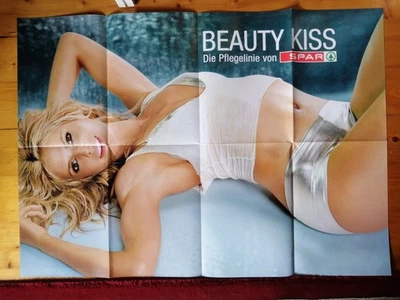 Claudia Schiffer  SPAR Beauty Kiss Original Poster !!! - Bild 1 von 2