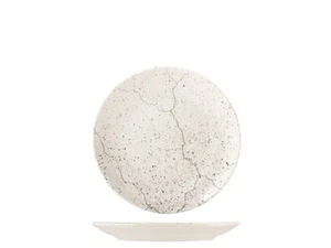 H&H 12 Bread Plates Stone In Hard Porcelain With Reinforced Edge. Diameter Cm - Picture 1 of 4