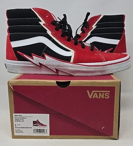 Size 13 - Vans Sk8- High Bolt - Racing Red / Black - Picture 1 of 15
