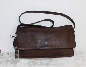 Rolfs Brown Leather Flap Front Shoulder Bag Purse - Picture 1 of 11