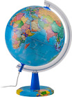 TOPGLOBE 20cm Illuminated Globe - English Map - Modern Political World globe -