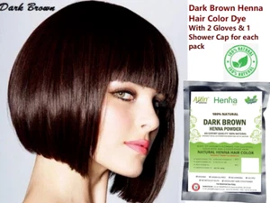 Henna Hair Dye DARK BROWN Natural Instant Color Ammonia & Chemical Free ORGANIC - Picture 1 of 7