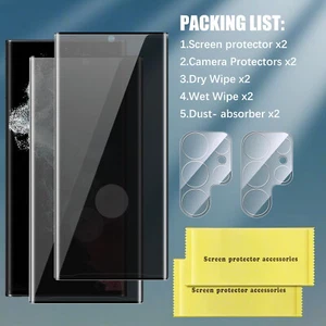 For Samsung Galaxy S22 Ultra Anti-SpyTempered Glass Screen Protector Camera Lens - Photo 1 sur 9