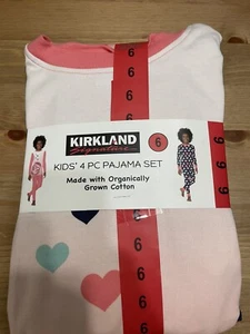 Kirkland Signature Kids' 2 piece Cotton PJ Set  Pink - Picture 1 of 3