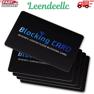 Tarjeta de bloqueo RFID 5 PIEZAS sin contacto NFC tarjeta bancaria pasaporte protector bloqueador conjunto - Imagen 1 de 8