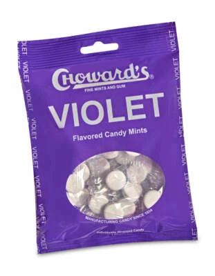 C. HOWARD'S Choward's Old Fashioned Violet Mints, Peg Bag (3 oz)