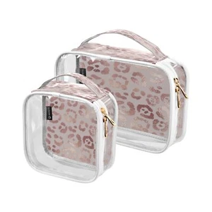 Clear Toiletry BagTravel Makeup Cosmetic Bag Carry on Airport Airline Complia... - Picture 1 of 7