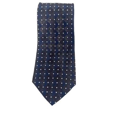 Corbata de seda para hombre Paul Dione con diseño geométrico marrón Foto 1 de 4