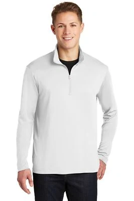Pullover Sport-Tek Para Hombres 1/4 Cremallera Manga Larga Ligero Cuello Cadete ST357 Foto 1 de 3