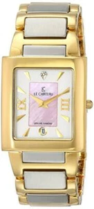 NEW Le Chateau 1816LCMTTWHTPNK Mens Textured & MOP Diamond Dial Two-Tone Watch - Picture 1 of 5