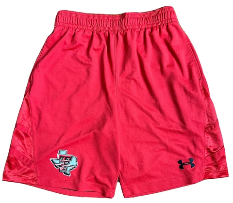 UA Under Armour Basketball Texas Tech Lady Raiders Shorts Womens Large Red Cover