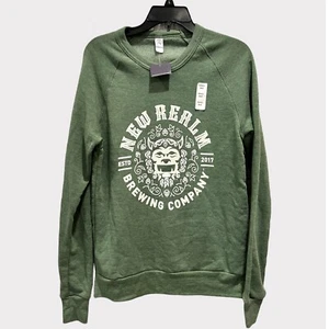 New Realm Brewing Company Sweatshirt Adult Small Green Front Graphic Soft Fleece - Picture 1 of 9