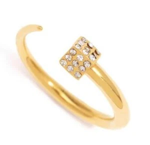 Crystal studded nail ring size 6 - Picture 1 of 1