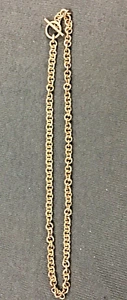 STERLING SILVER 18" TOGGLE CLASP NECKLACEP; MARKED INDIA "A G " ~ 37.4 GR - Picture 1 of 3