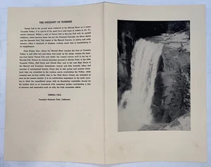YOSEMITE AHWAHNEE MENU Jul 24 1948 5.5x8.5 Ansel Adams Vernal Fall - Imagen 1 de 2