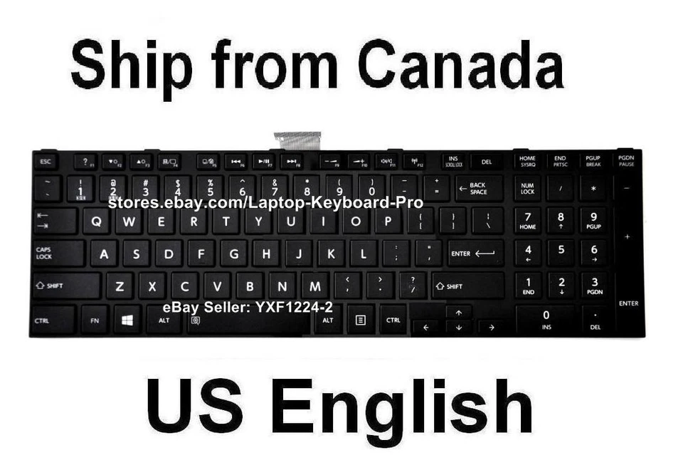 Keyboard for Toshiba Satellite L70-B L70D-B L70-B-00Y L70-B-011 L70D-B-004 - US - Image 1 of 1