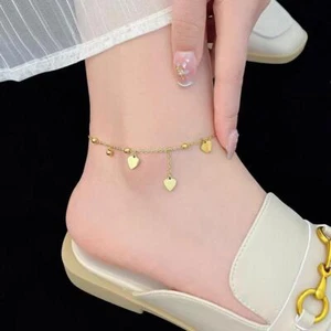 Love Heart Shaping Foot Chain, Girl's Foot Chain Foot Gift Decoration M1Z5 - Picture 1 of 19