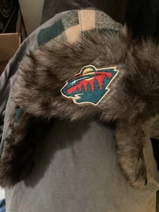 Minnesota Wild Cap Winter Cap Trapper Hat One Size NEW - Picture 1 of 6