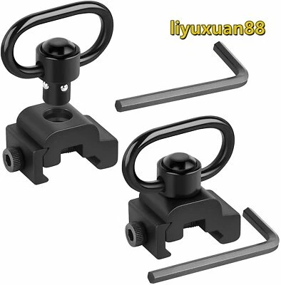Sling Swivel Mount and Push Button QD Release Attachment Fit 20mm Picatinny Rail - Image 1 of 4