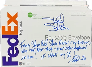 Stone Cold Steve Auston & Eric Bischoff Signed Fed Ex Envelope Firing Stone Cold - Picture 1 of 5
