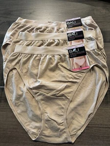 Bali Women's Underwear Panty Comfort Revolution Hi Cut Seamless 3 Pair Sz 6/7 - Picture 1 of 5