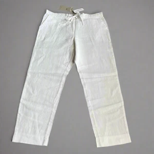 TOMMY BAHAMA Women's Palmbray Tapered Linen Pant White Size XL (New) - Picture 1 of 14