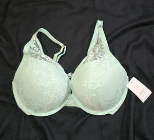 Women's Lace Plunge Push-Up Bra - Auden™ Tidal Flow Green 34DD - New With Tags - Picture 1 of 4