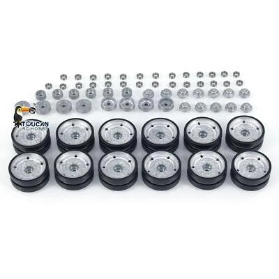 1/16 Metal Road Wheels for Henglong IDF Merkava MK IV RC Tank 3958 Tanks Parts - Image 1 of 4