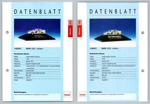 BMW 325i Tictac #45/46 Motorsport - Herpa Data Sheet - Picture 1 of 1