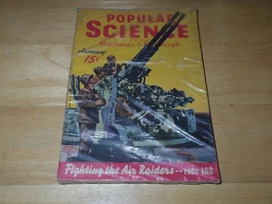Vintage Popular Science Magazine January 1940 Fighting the Air Raiders - Used/GC - Picture 1 of 3