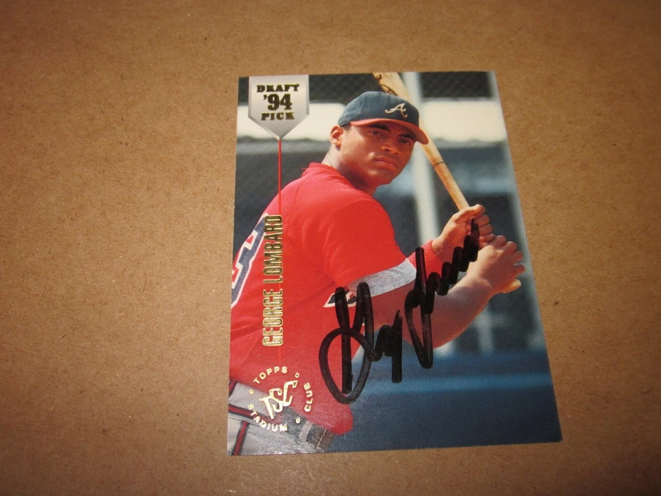GEORGE LOMBARD SIGNED AUTOGRAPHED 1994 TOPPS STADIUM CLUB ROOKIE RC CARD # 14 - Image 1 of 1