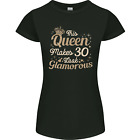 30th Birthday Queen Thirty Years Old 30 Womens Petite Cut T-Shirt
